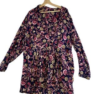 Roaman’s Plus Floral Fairy Tiered Cottage‎ Girlcore Pink Dress 32W